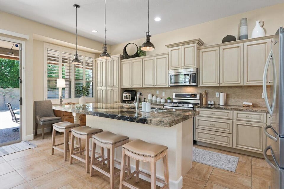 kitchen with granite countertops