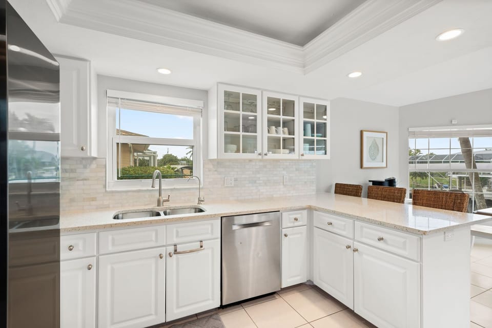 Relax in the kitchen that is the heart of this home.