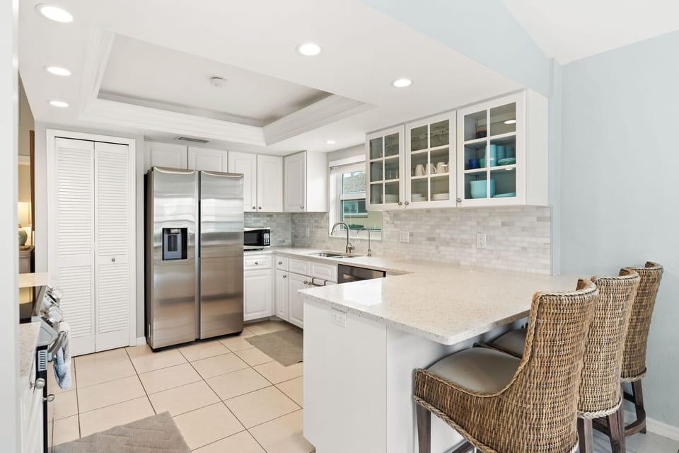 Fully furnished open concept kitchen allows for conversation memories!