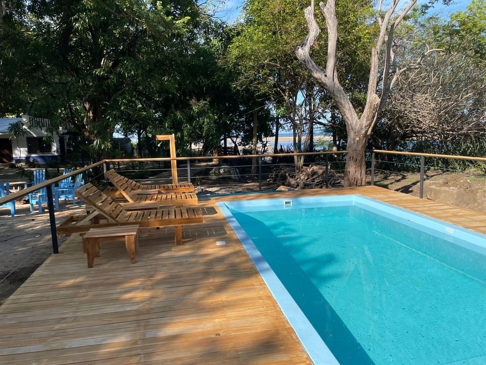 New beachfront pool overlooking the ocean and national park