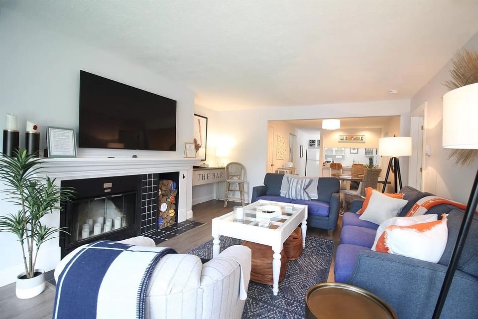 Enjoy the Fireplace watching a Movie!