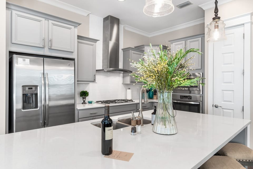 Enjoy the expansive kitchen fully stocked with everything your need.