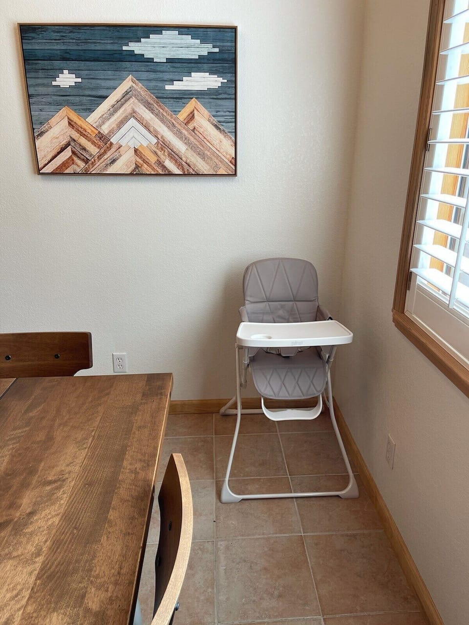 High chair available.