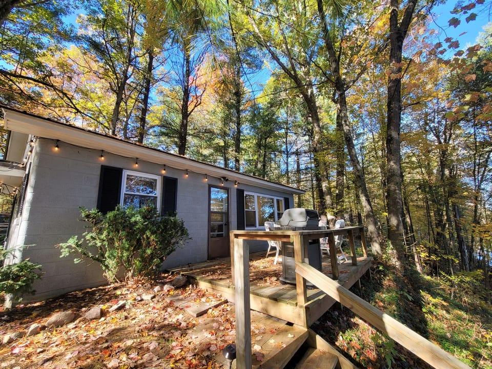 Deck overlooking the river