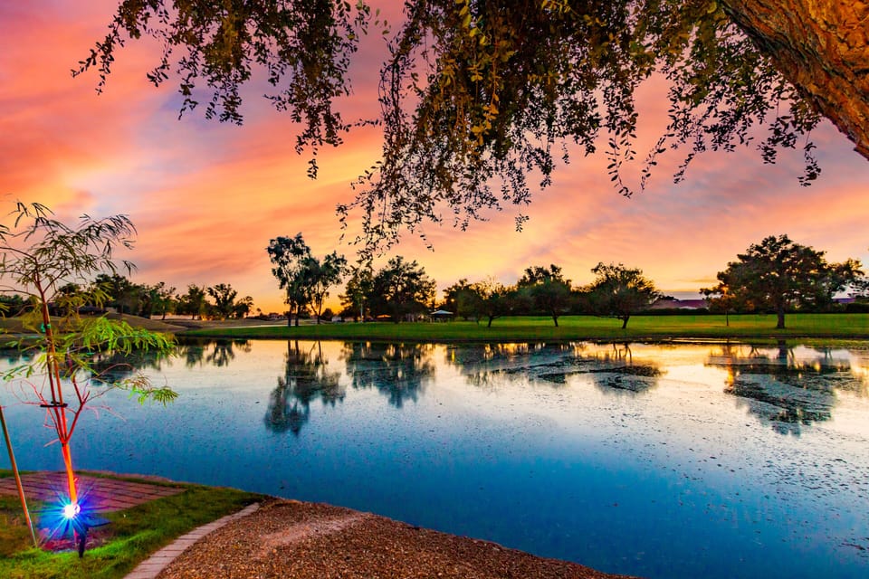 You’ll appreciate the tranquility of the area and the view from the backyard 