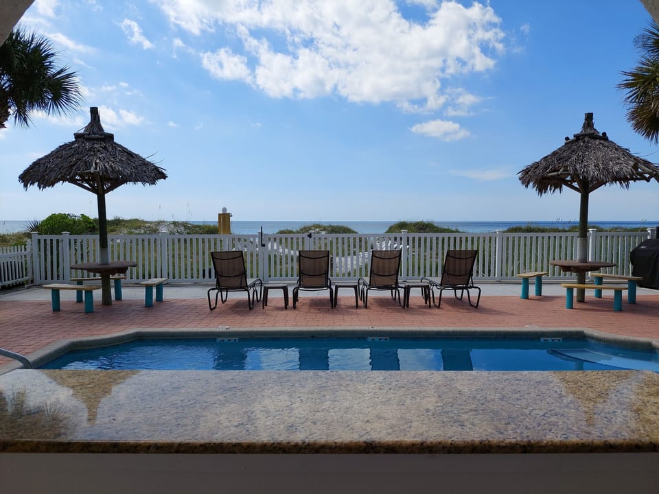 Swimming pool on beach side!