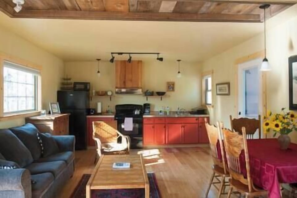 Large open kitchen and living space.