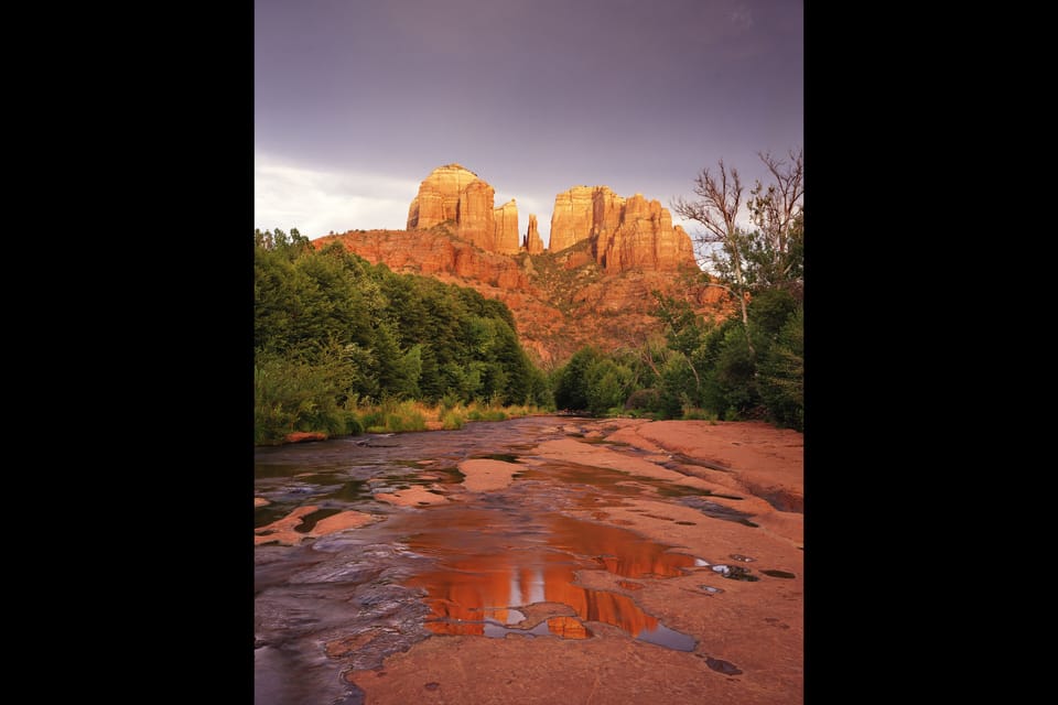 Iconic Cathedral Rock in Sedona at Crescent Moon Ranch Park