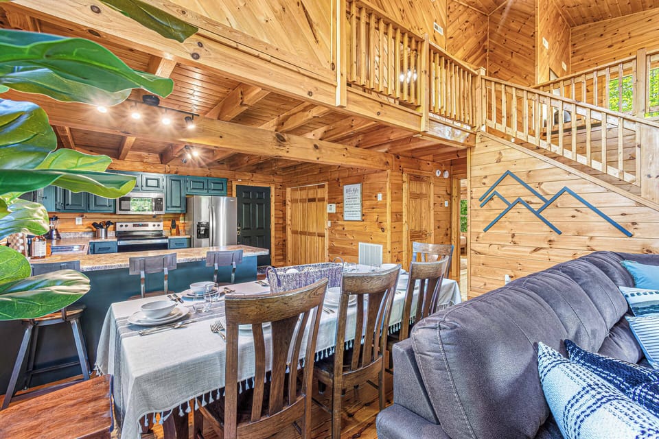 The open layout from living room through kitchen fosters a sense of togetherness