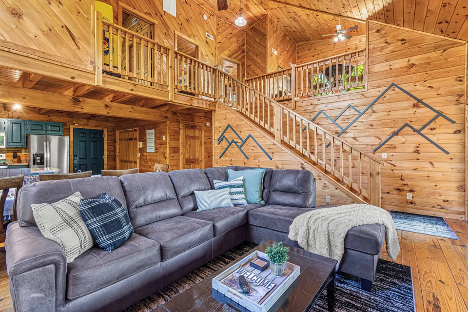 The living room and dining room serve as a central gathering space.