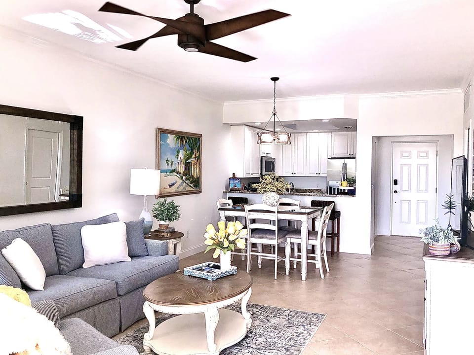 Fully renovated with all new furnishing in this coastal chic open floor plan.