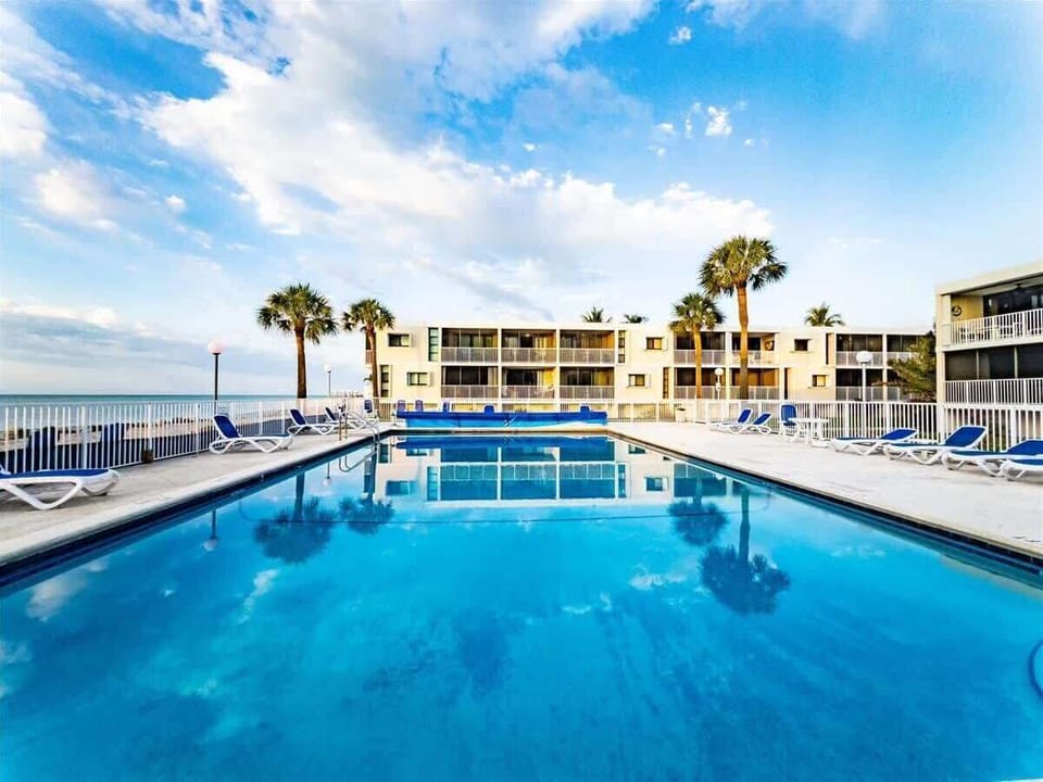The heated pool is a great alternative to the beach.