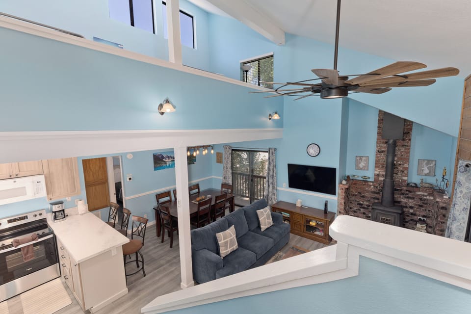 Living area is on second level