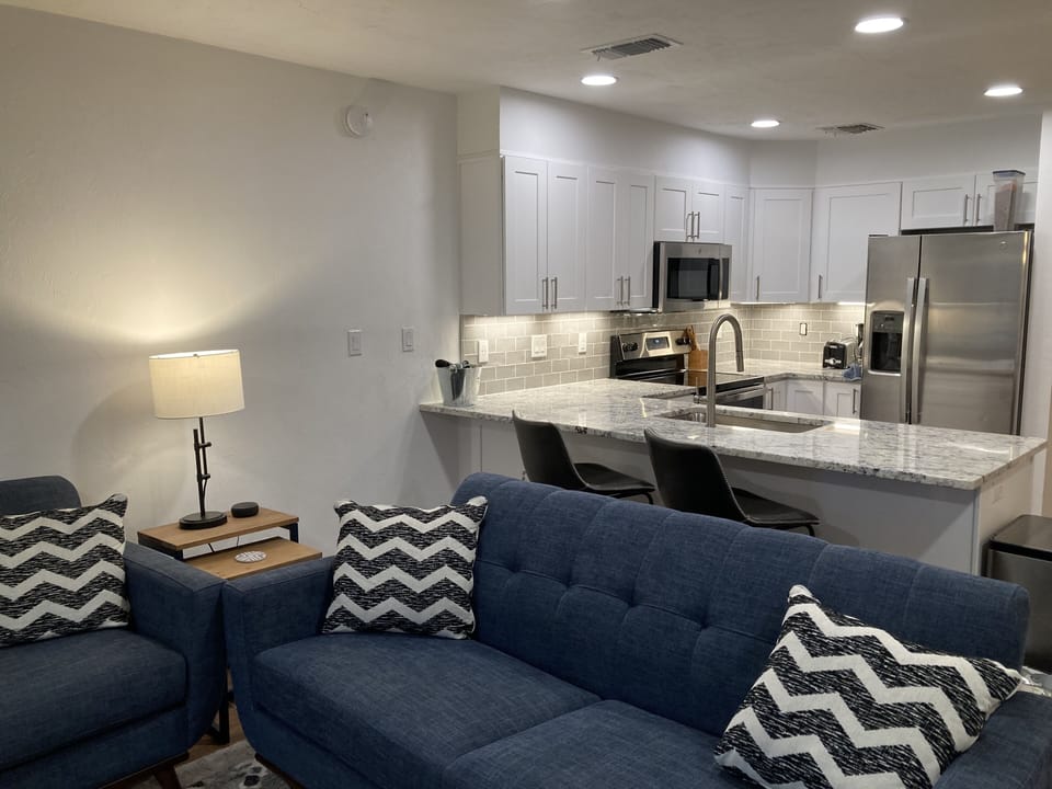 living area open to kitch