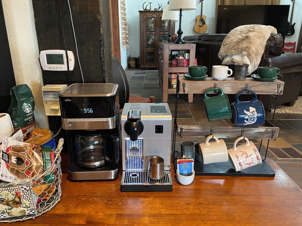 Coffee station upstairs