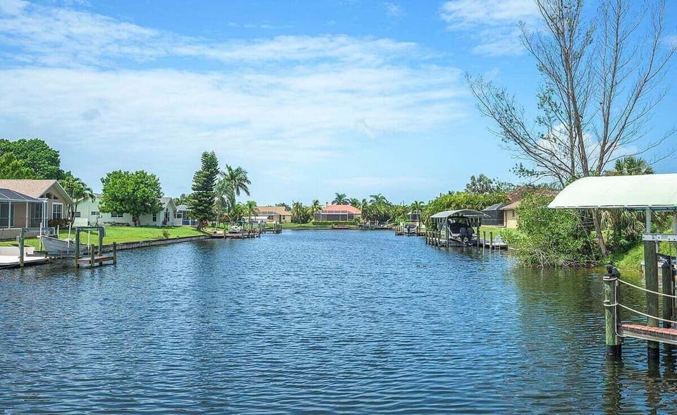 Wide Gulf Access Canal with Breathtaking Views
