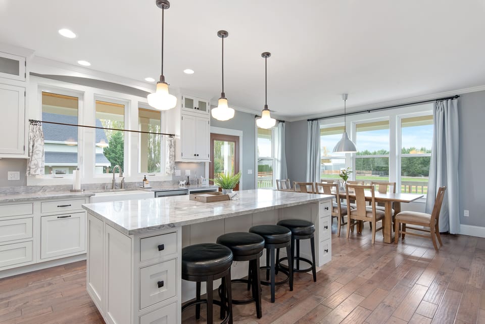 kitchen and dining area from the hall