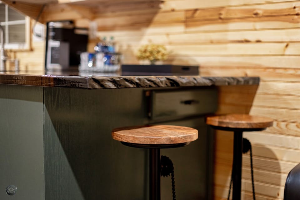 Sit inside at our live edge counter to enjoy your meal or head outside and enjoy some fresh air.