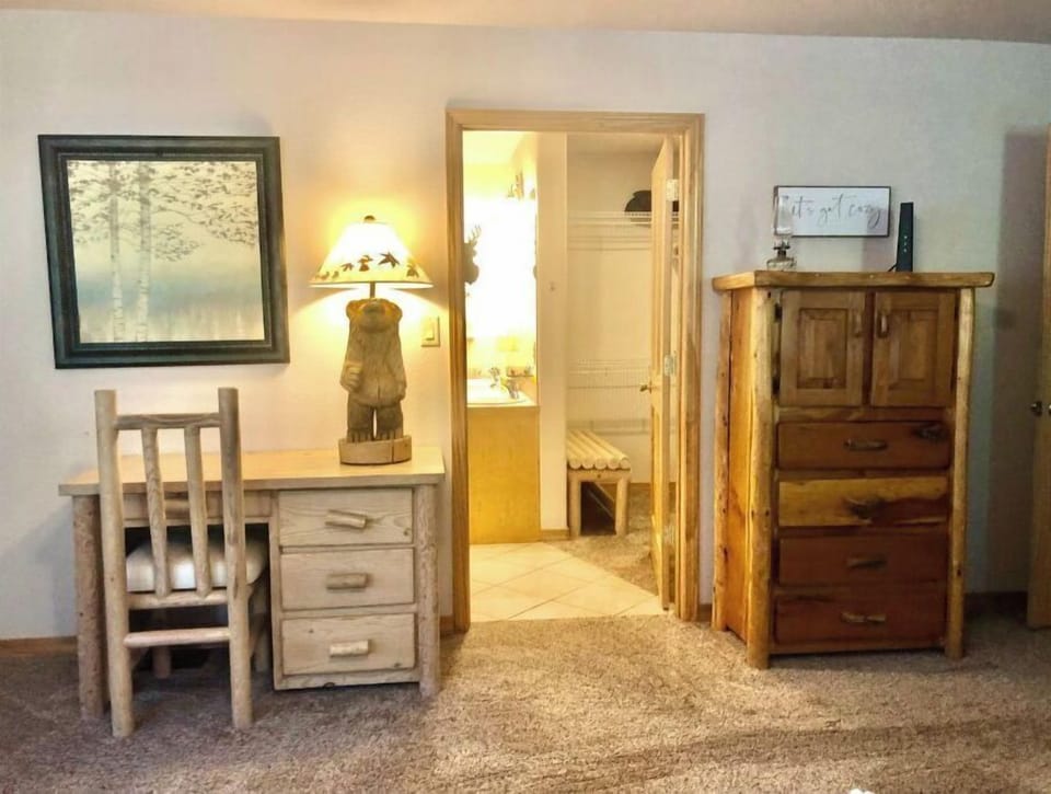 Nice desk for working while on your mountain getaway