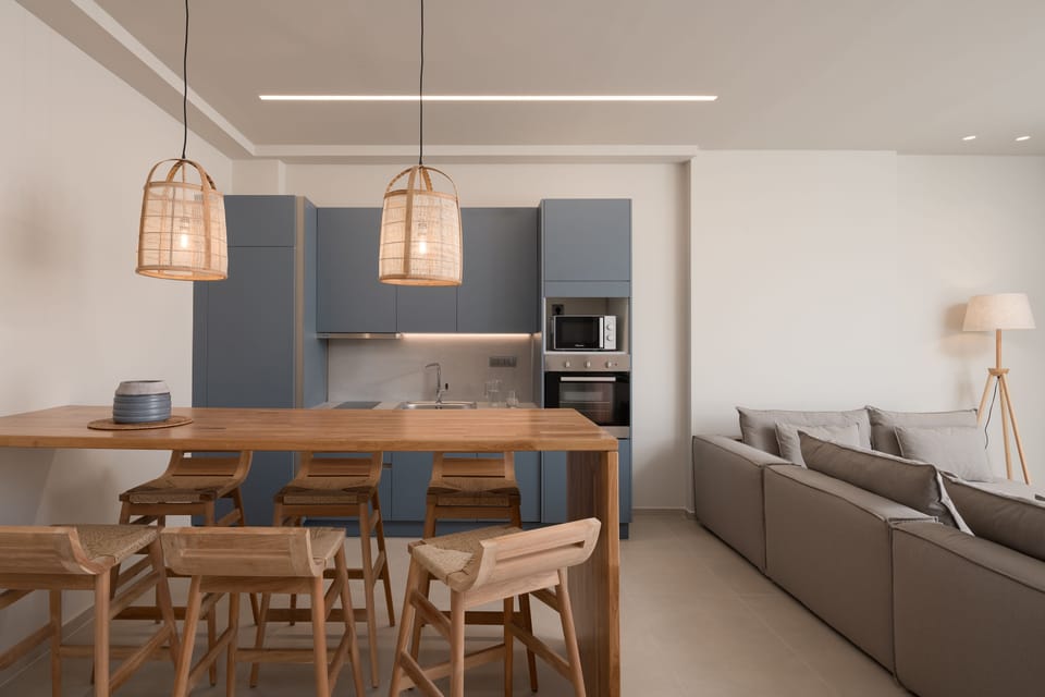 The iconic fully equipped kitchen awaits to inspire your culinary skills. 