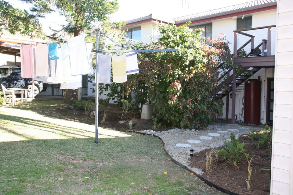 Clothes line in rear yard