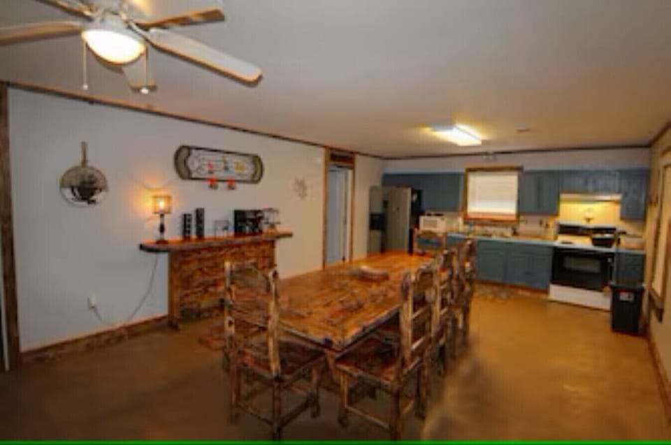 Dining room and kitchen