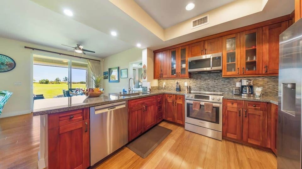 Sleek, fully equipped kitchen for all your island feasts