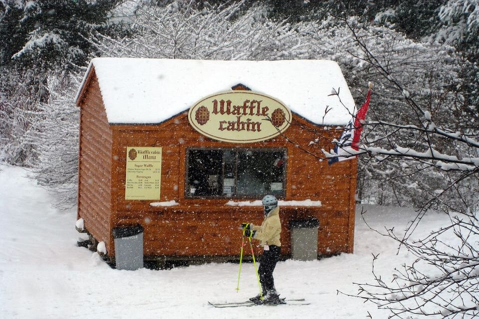 Visit the famous waffle cabin at Holiday Valley!