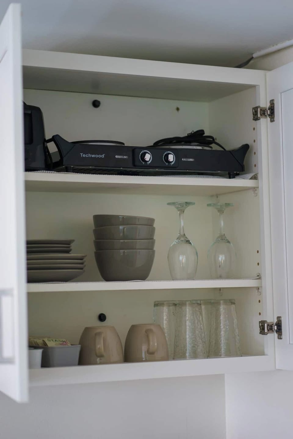 Stocked cabinets