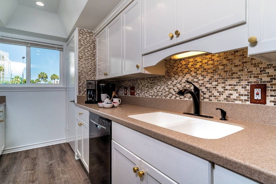 Freshly Painted Kitchen with New Countertops