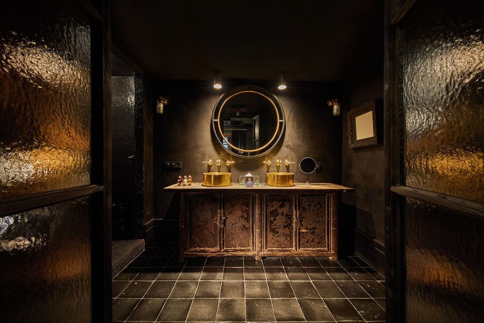 Suite, Patio | Bathroom | Combined shower/tub, deep soaking tub, rainfall showerhead