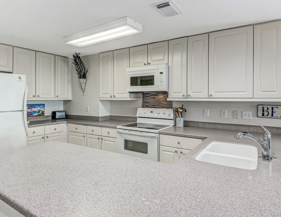 Plenty of prep space in the kitchen.