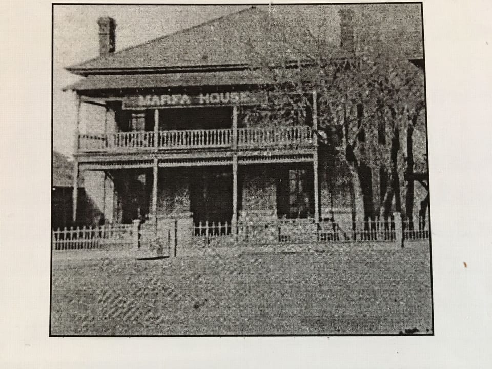 Marfa House as it appeared in the 1890s.  