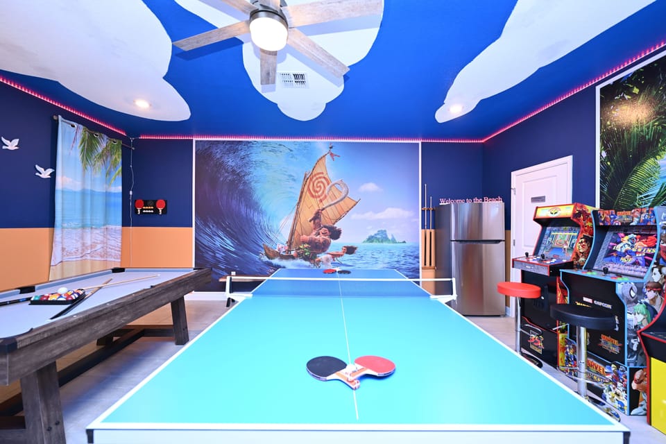 Moana’s Game RM: ping pong, billiards, Air hockey, 3 arcade, PlayStation4, Bar 