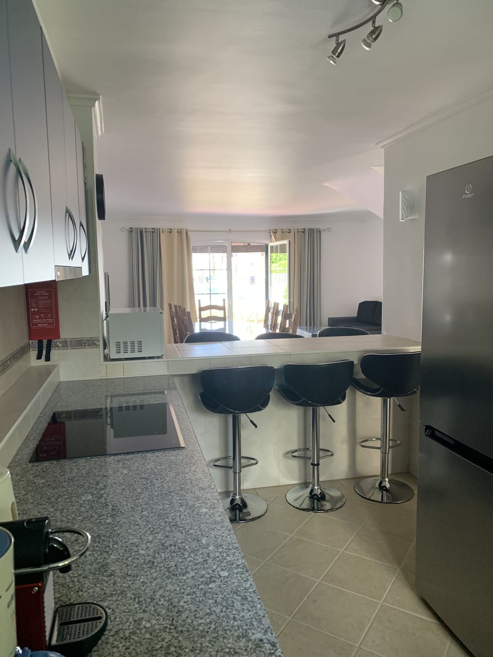 Kitchen view to living room