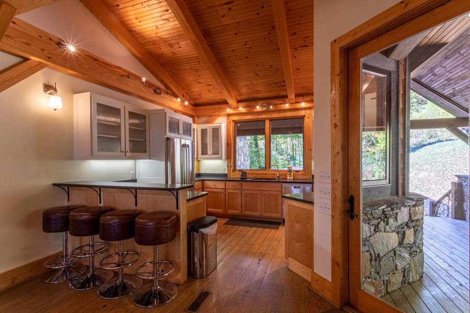 Full stocked kitchen.