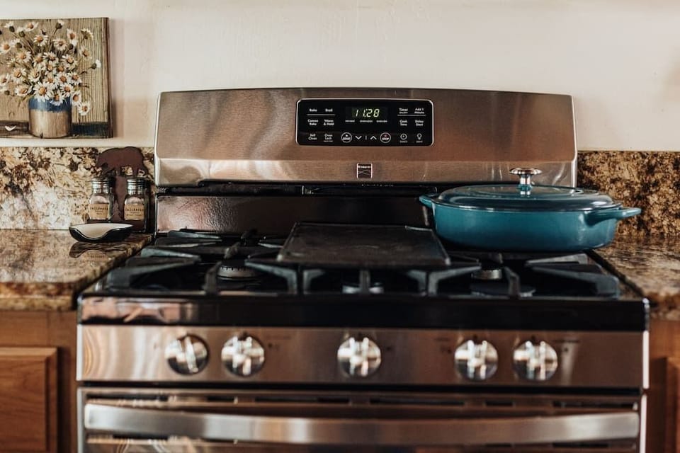 Cook for yourself or your guests in our fully stocked cabin’s kitchen.