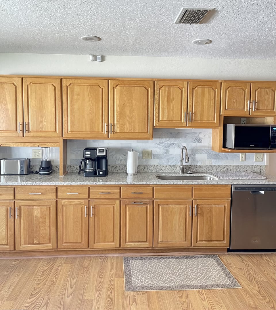  kitchen area with a lot of space
