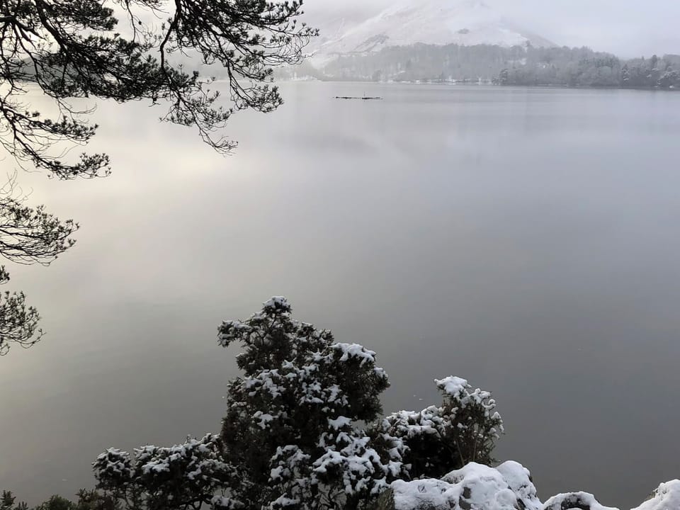 Winter scene of Derwent water, a short drive from Graylings | Graylings Rest - Brigham Holiday Park, Brigham, near Cockermouth