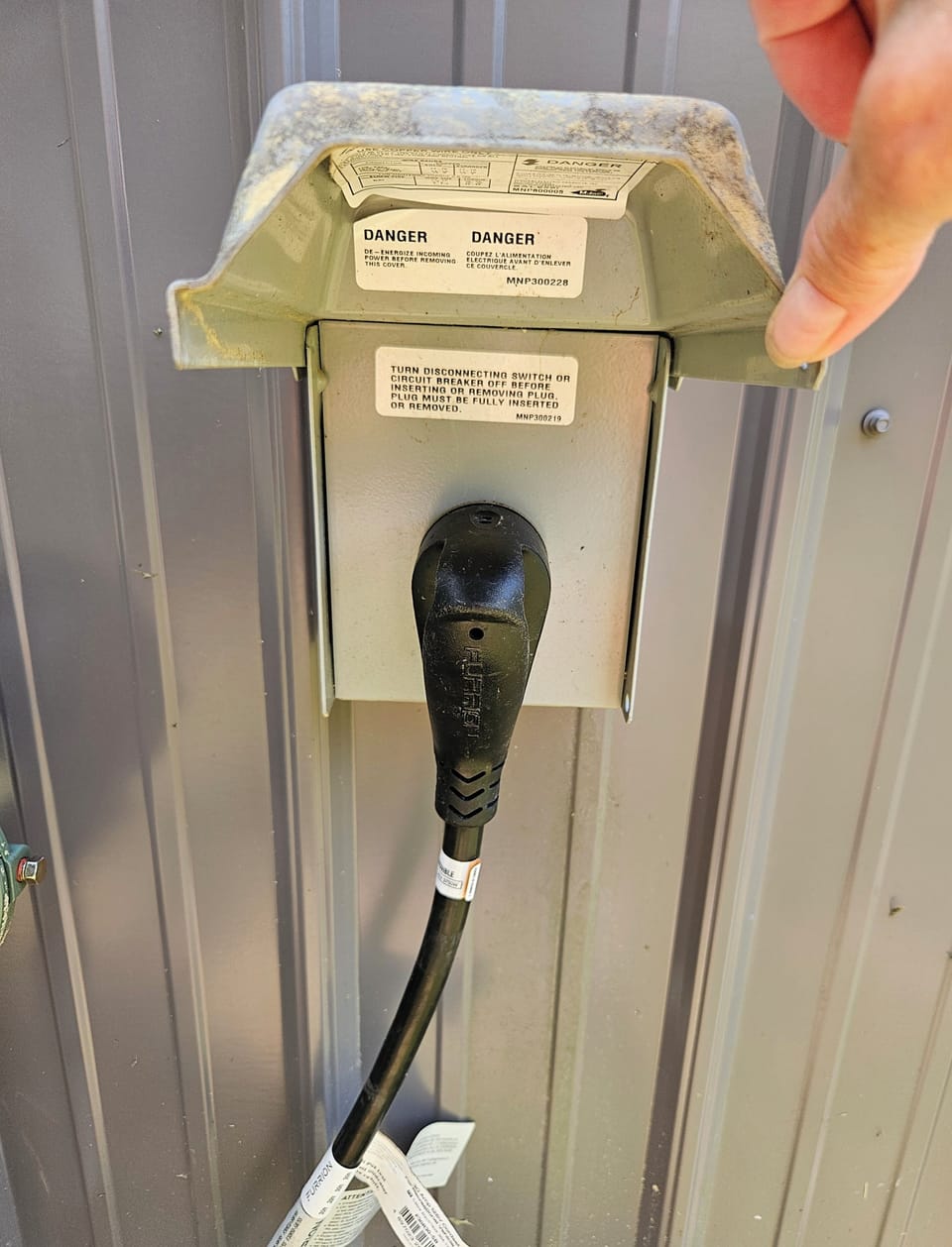 Free EV 240v electric hook up