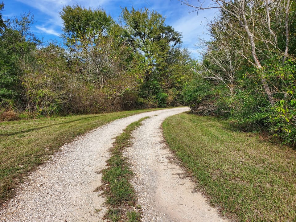 Driveway you cannot see our house from the road