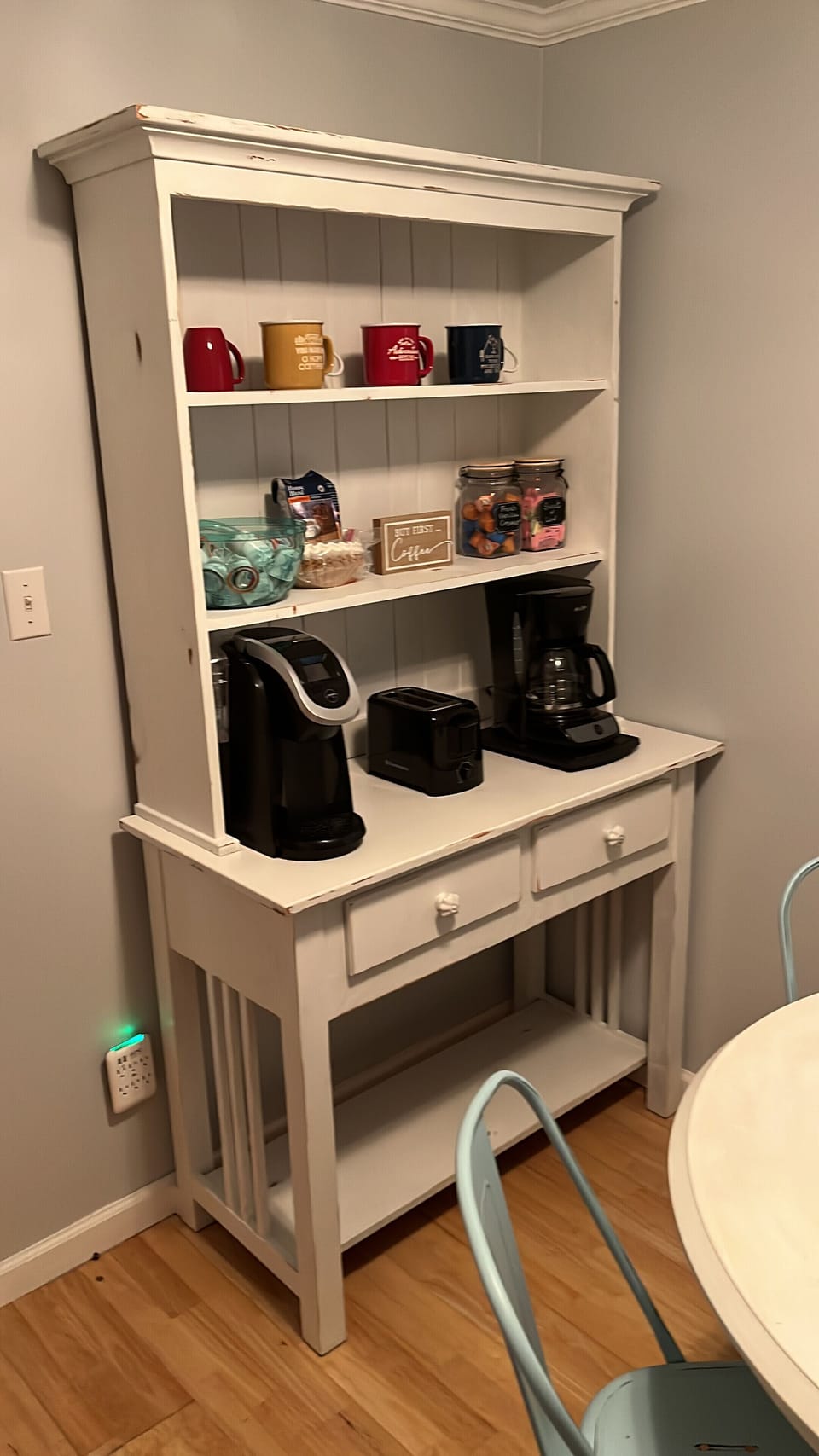 Coffee Bar in the Dining Room

