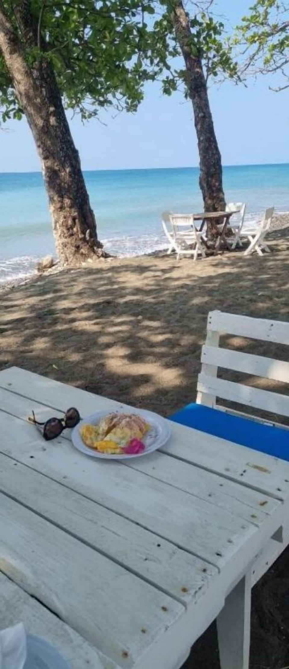 Private beach at the casa club inside the property.