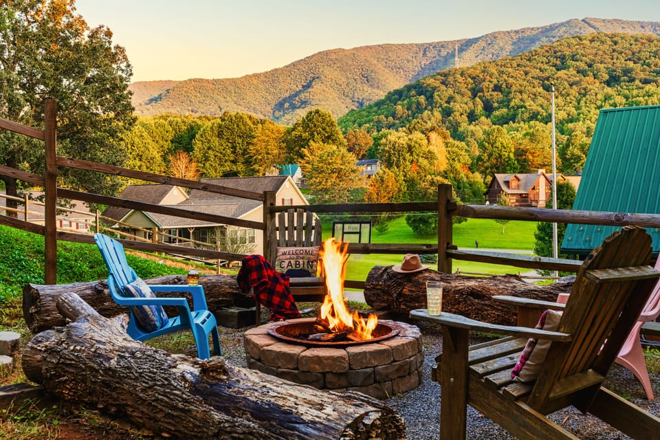 Gather around the fire pit for s'mores and stargazing