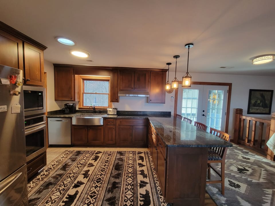 Brand new kitchen, bar, and appliances