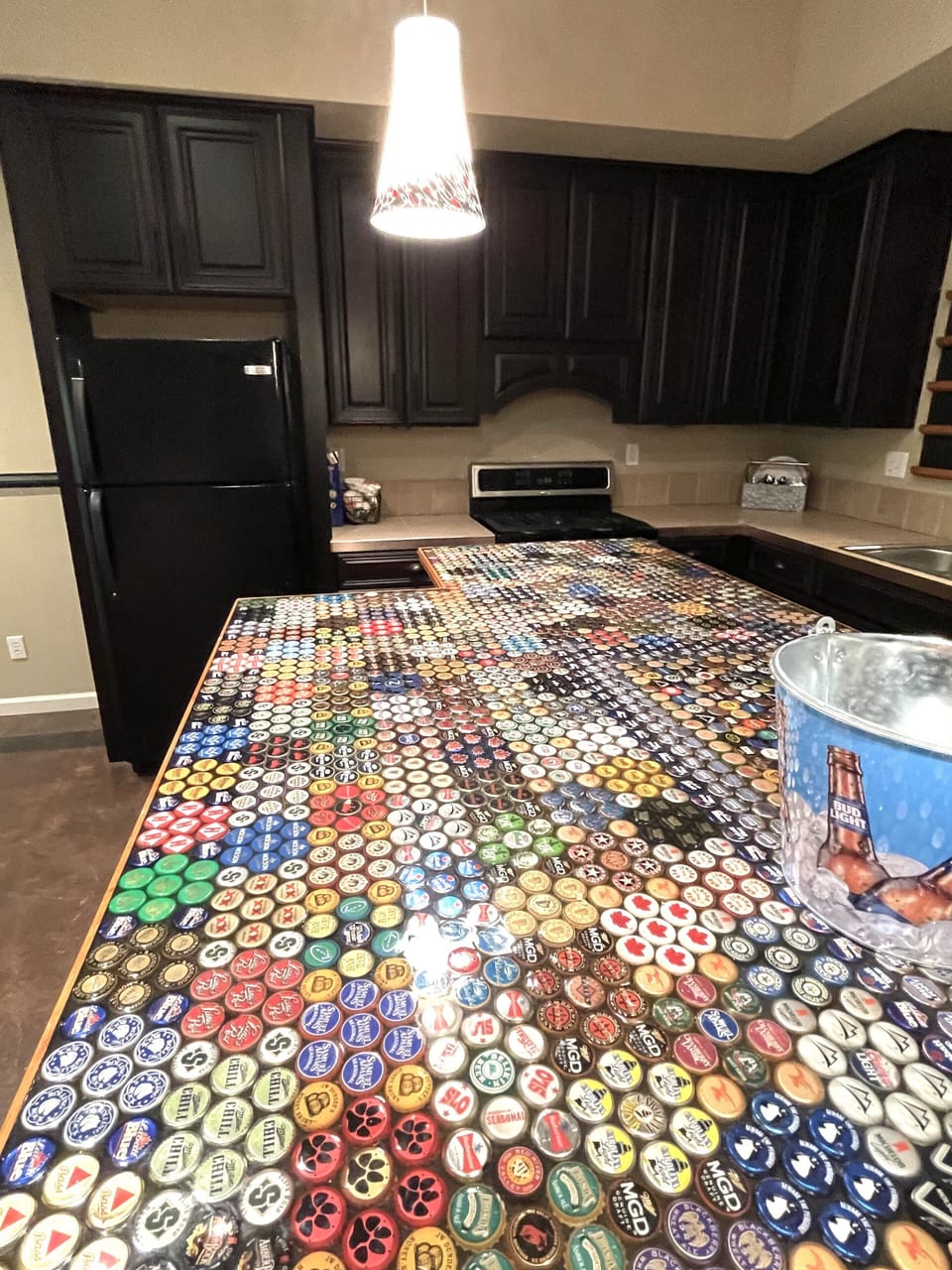 Lower level Custom Bar with full kitchen