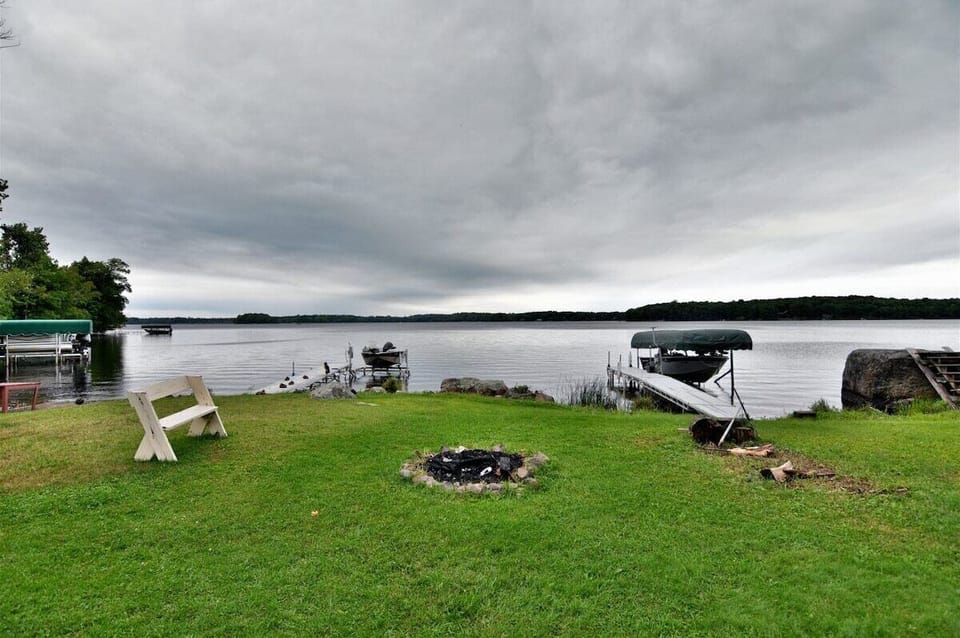 Community Firepit overlooking Lake Namakagon