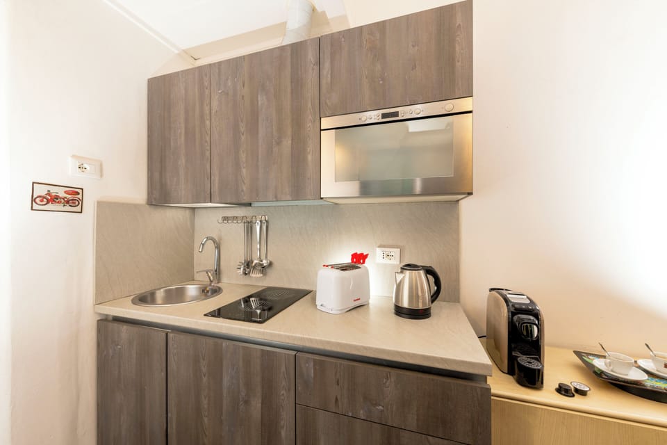 Deluxe Apartment | Private kitchenette | Full-size fridge, microwave, stovetop, coffee/tea maker
