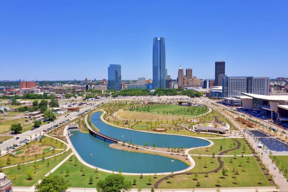 Just 9 minutes away—relax by the lakes and enjoy open green space at Scissortail Park.