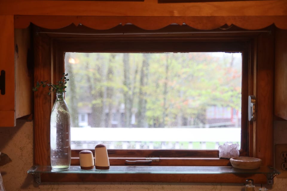 Views of nature and sounds easily experienced at the Blue House of the Catskills